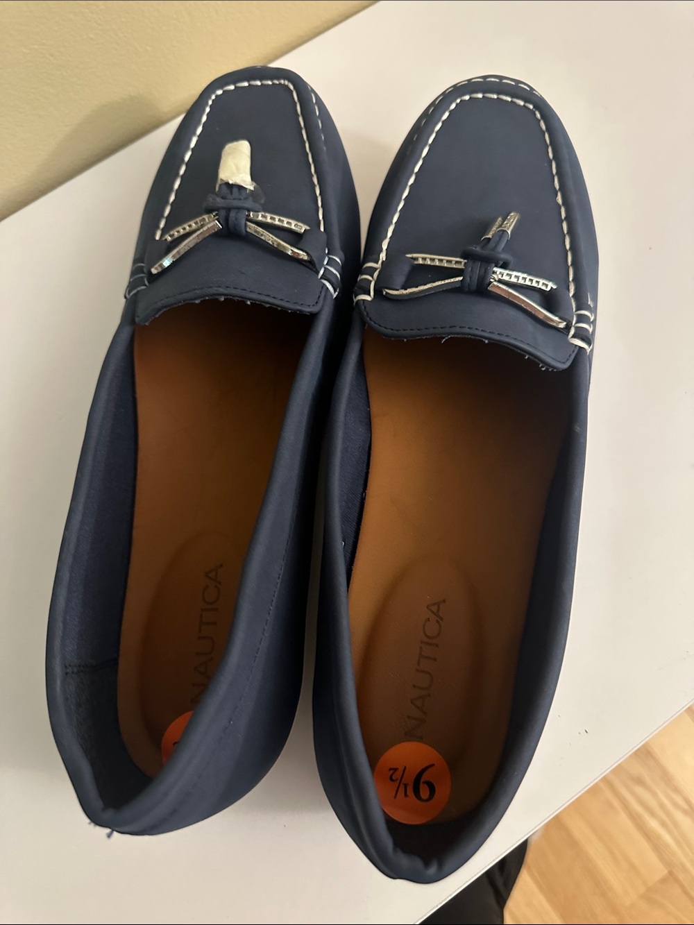 Navy Slip-On Moccasin Loafers - Picture 4 of 6